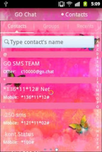 Nice Pink Theme GO SMS Pro