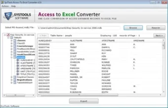 Access to Excel Converter