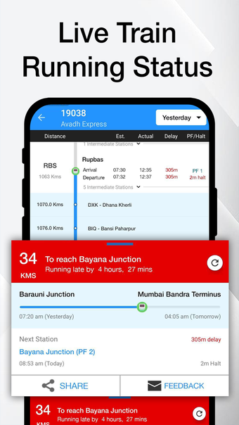 Where is My Train: Live Status