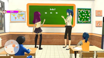 anime girl high school life 3d