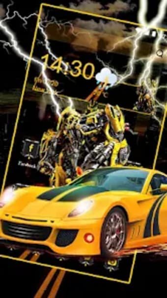Robot Battle Yellow Car Themes