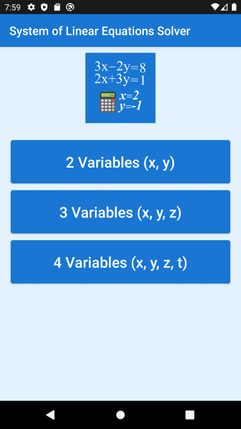 Linear Equations System Solver
