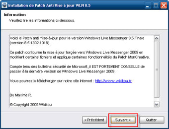 Patch antiaggiornamento per Windows Live Messenger 2009