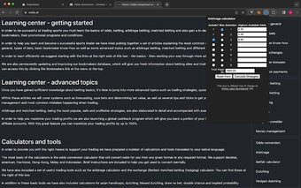 Arbitrage calculator