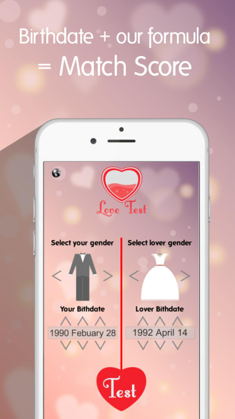 Love test to find your partner - Hearth tester calculator app