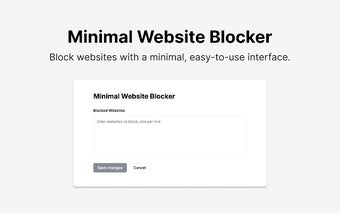 Minimal Website Blocker