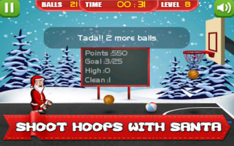 Santa Christmas Basketball Fun