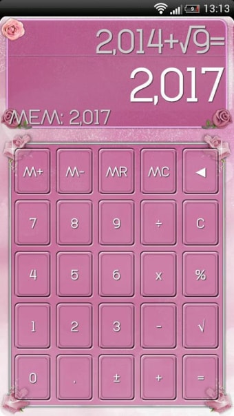 SCalc Pink Roses Theme
