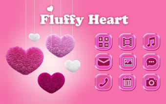 Fluffy diamond Hearts Theme: Pink Comics Launcher