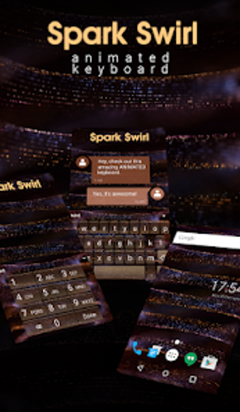 Spark Swirl Animated Keyboard