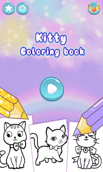 Cute Kitty Coloring Glitter
