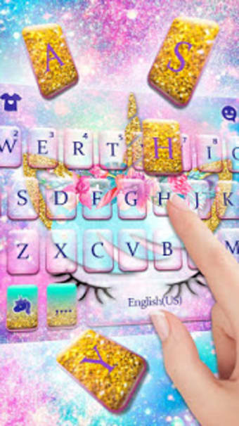 Galaxy Flower Unicorn Keyboard Theme