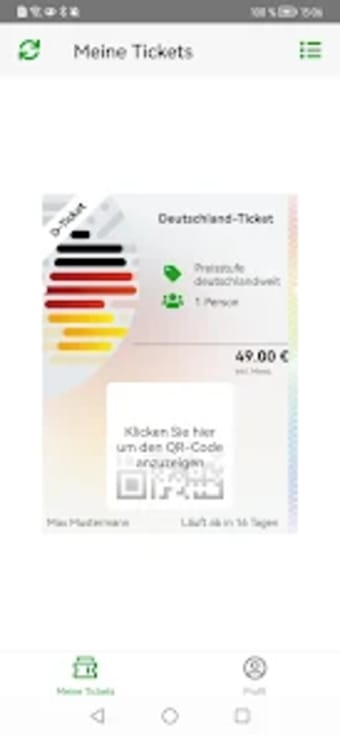 Deutschland-Ticket App der EB