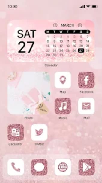 Wow Rose Glitter Icon Pack