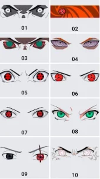 How to draw Sharingan eyes