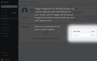 Deep Integration for Shopify