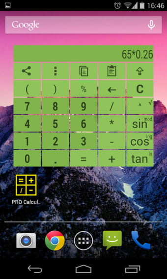 Widget Calculator multicolor