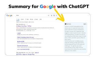 Summary with ChatGPT for Google™ and YouTube™