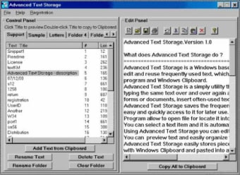 Advanced Text Storage