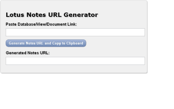 Lotus Notes Link/URL Generator