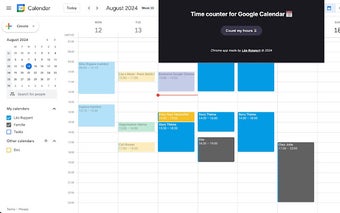 Time counter for Google Calendar