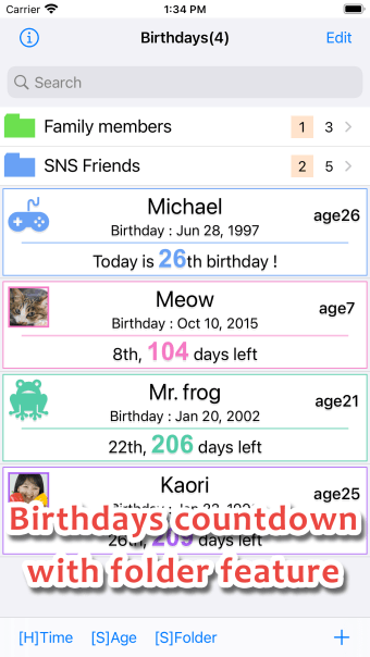 Birthdays Countdown