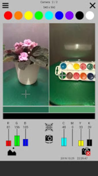 Camera Color  CMYK RGB camera phone detector