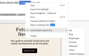 Context Menu Search Plus