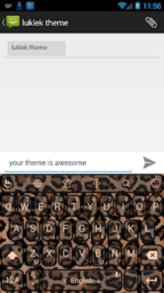 Keyboard Theme Leopard Brown