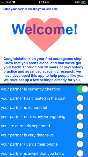 Catch Your Partner Cheating