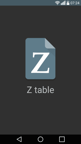 Z table