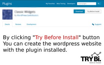 TryBi - Try Wordpress Plugins, Themes