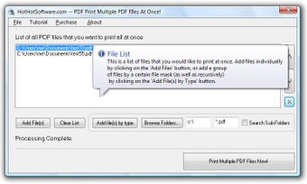 PDF Print Multiple PDF Files at once Software