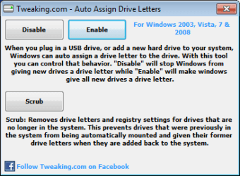 Tweakingcom Auto Assign Drive Letters