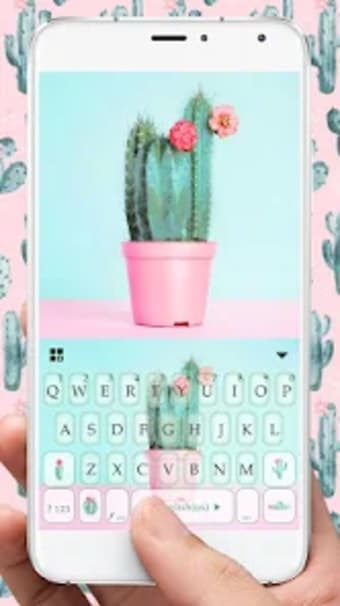 Cute Colorful Cactus Keyboard