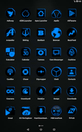 Flat Black and Blue Icon Pack Free