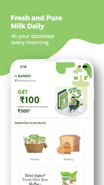 Daily Moo - Milk  Breakfast Subscription App