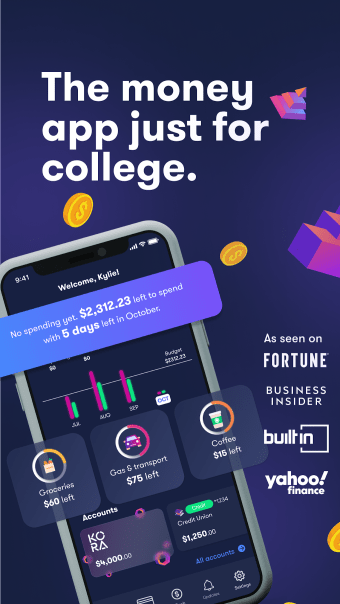 Kora: College Students Money  Budget App