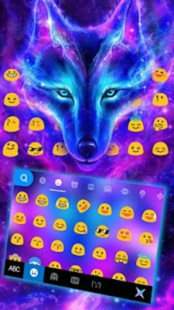 Galaxy Wild Wolf Keyboard Theme