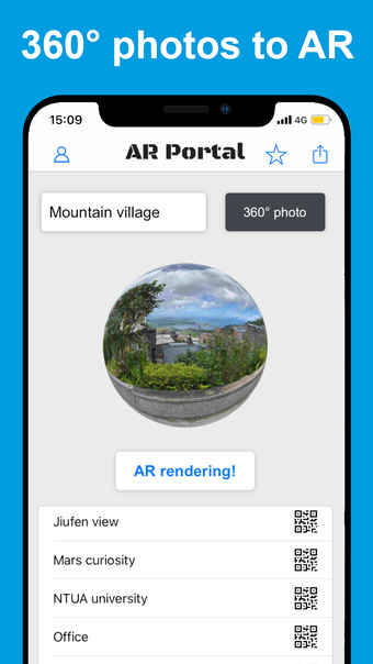 AR Portal - 360 photo to AR