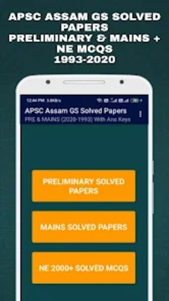 APSC Assam GS PRE Solved Paper
