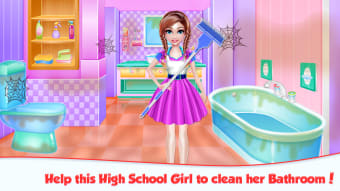 Highschool Girl House Cleaning