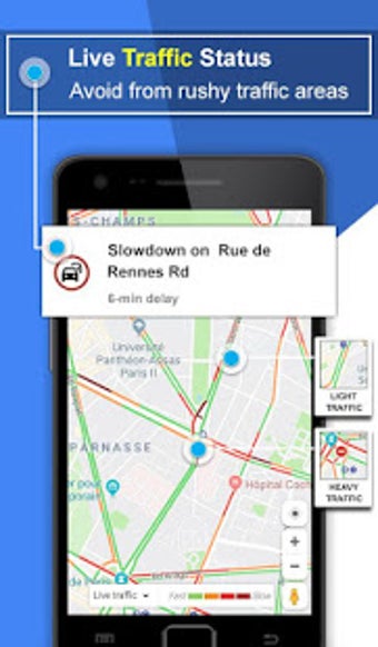 GPS Voice Navigation Route Finder- Speedometer