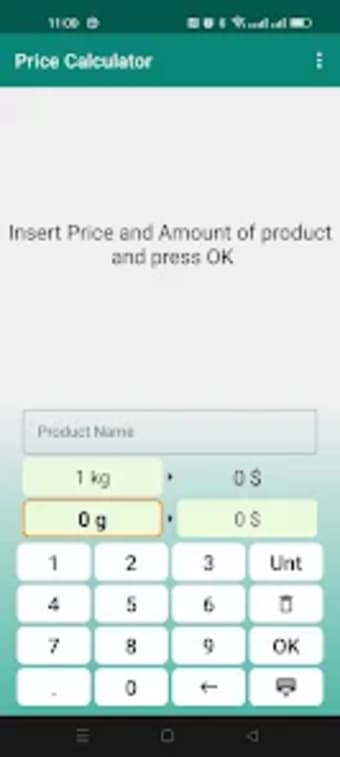 Calculator Price per kg