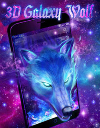 3D Galaxy Wolf Theme