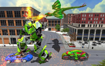 Flying Fire Dragon Robot Transforming Bike Games