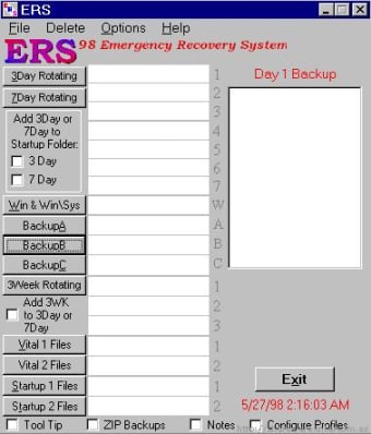 Emergency Recovery System (ERS)