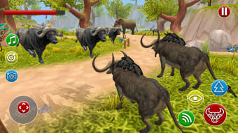 Angry Bull Wild Cow Jungle Sim