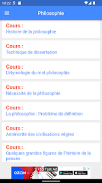 Cours de Philosophie