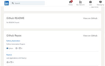 Github Viewer for LinkedIn